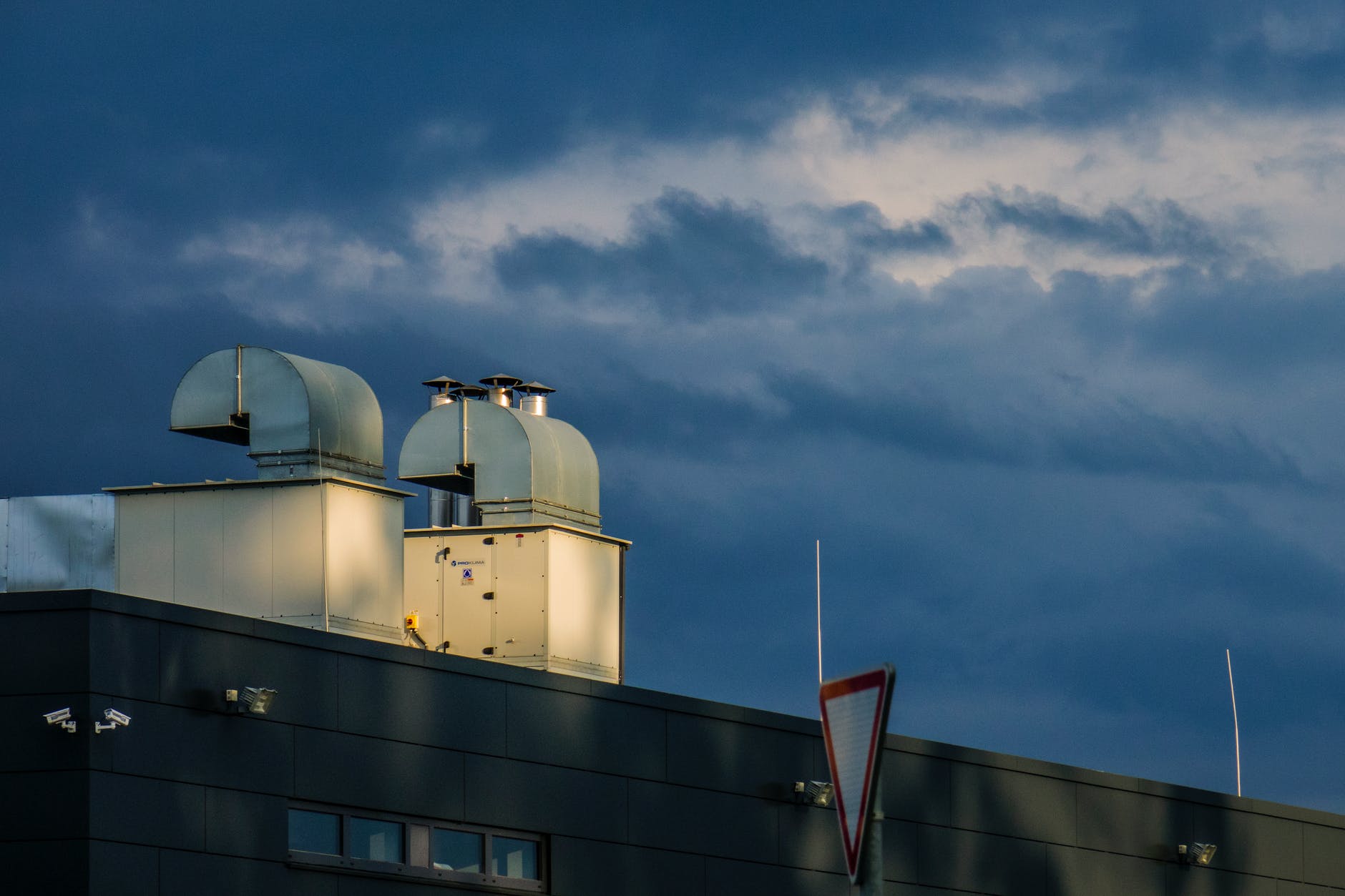 ventilation system on roof of building